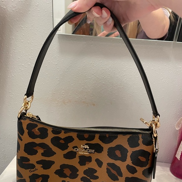 Coach Cheetah Print Mini Purse with crossbody strap - Picture 3 of 8